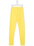 Moschino Kids Logo Print Leggings, Girl's, Size: 14 Yrs, Yellow/orange