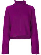 Golden Goose Deluxe Brand Roll Neck Knit Jumper - Pink & Purple