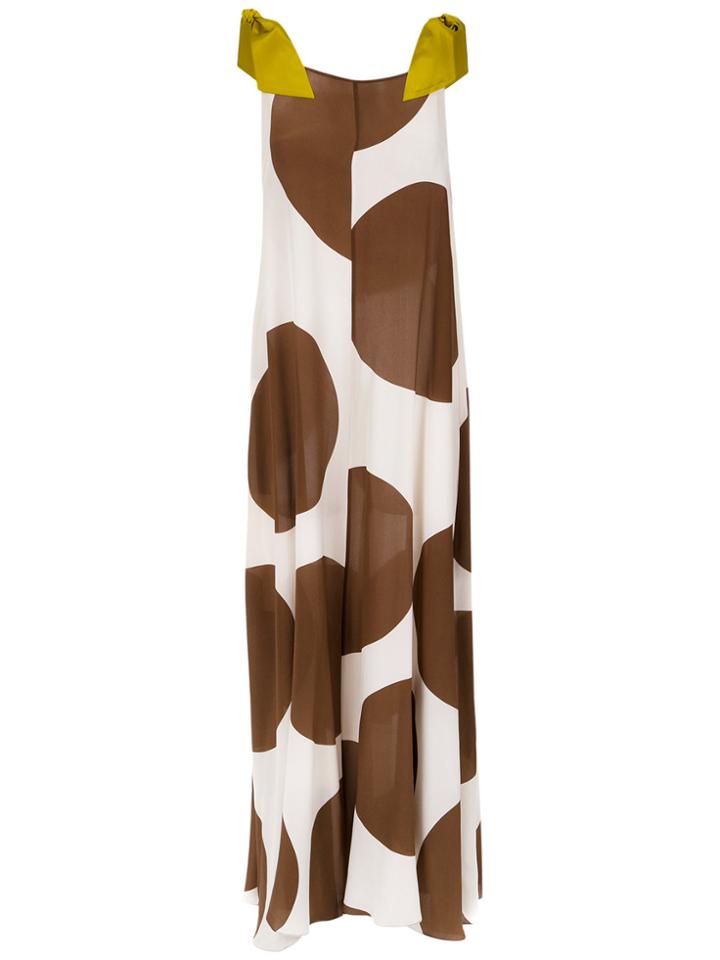 Adriana Degreas Silk Maxi Dress - Brown