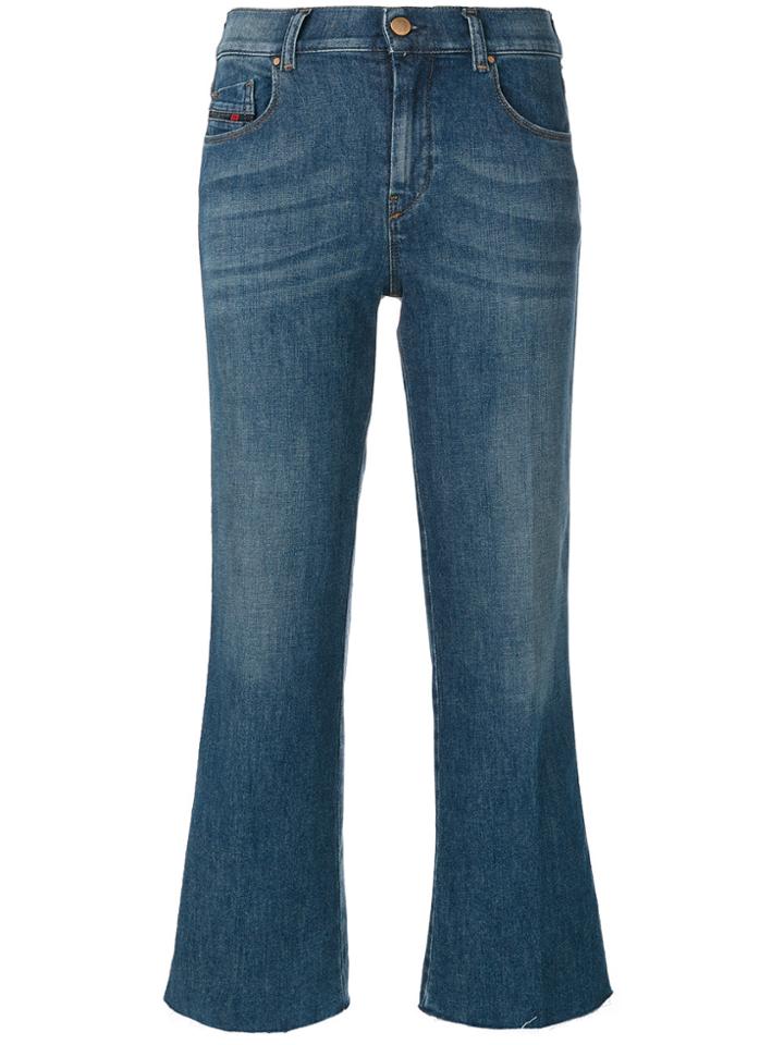 Diesel Cropped Flared Jeans - Blue