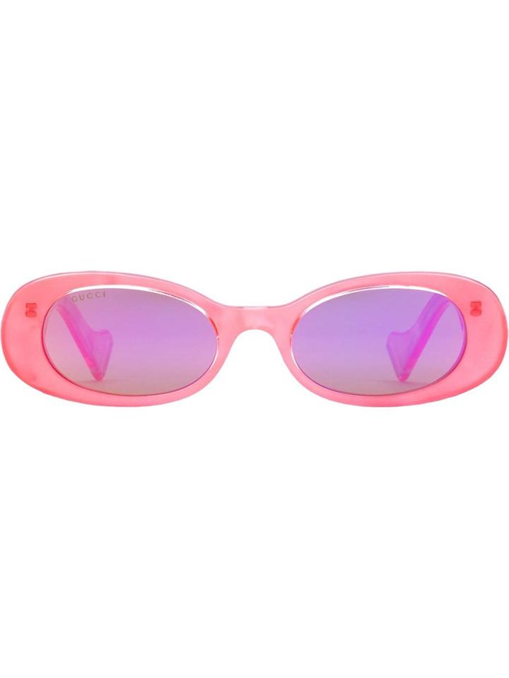 Gucci Eyewear Oval Frame Sunglasses - Pink