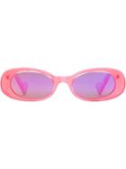 Gucci Eyewear Oval Frame Sunglasses - Pink