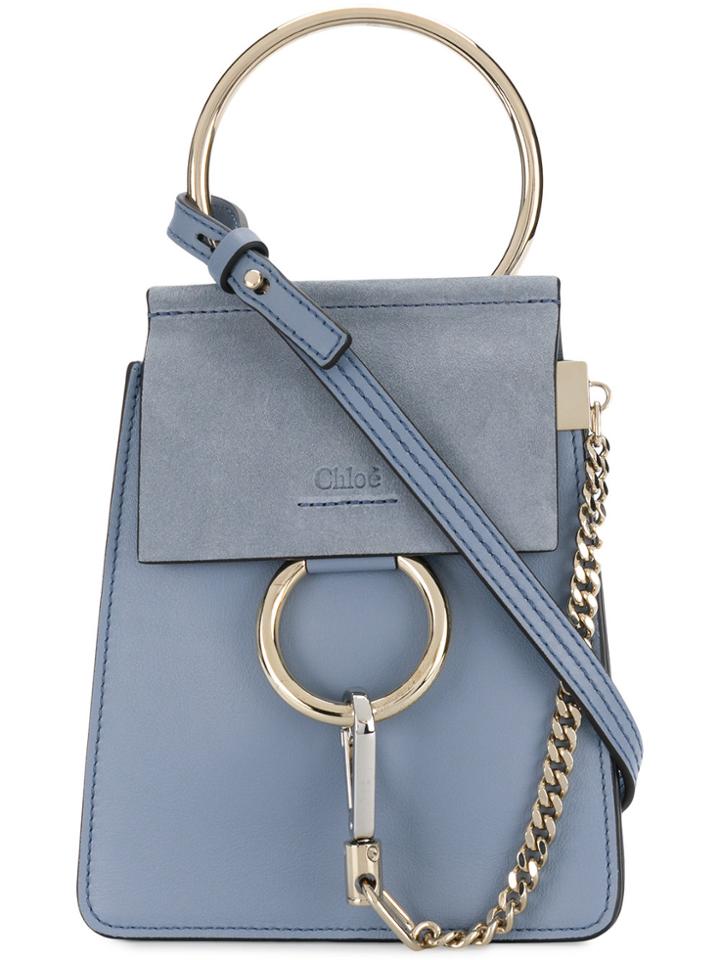 Chloé Faye Small Bracelet Bag - Blue