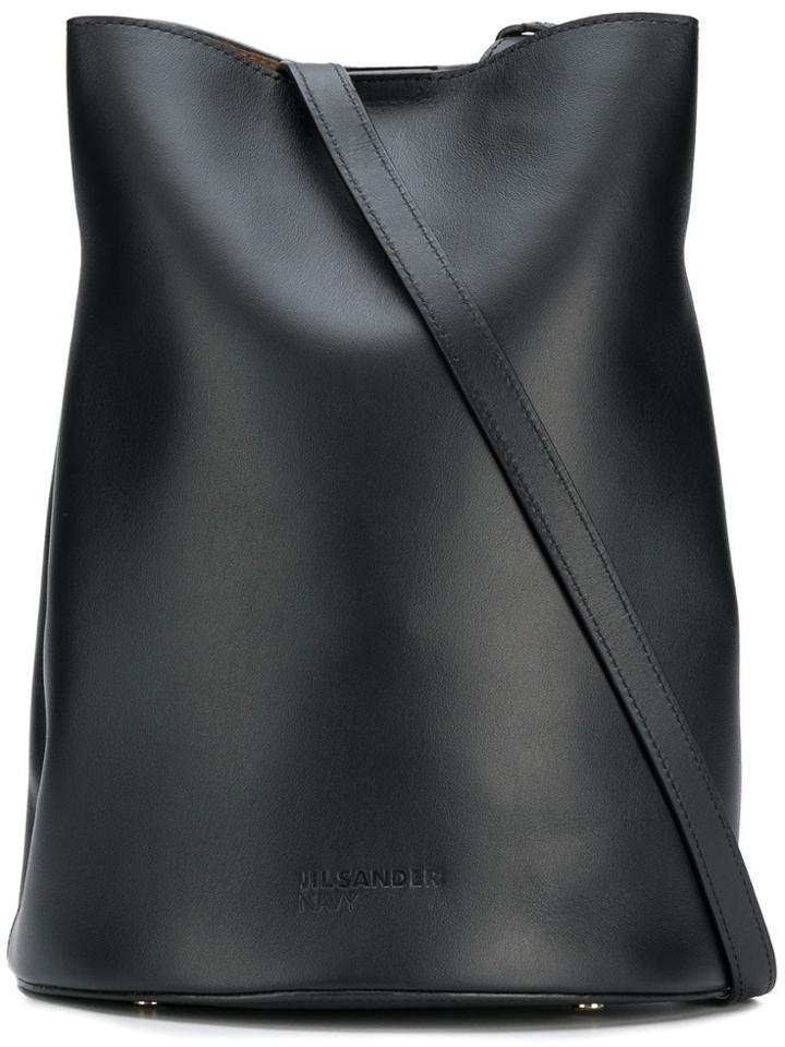 Jil Sander Navy Saddle Shoulder Bag - Black
