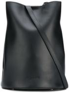 Jil Sander Navy Saddle Shoulder Bag - Black
