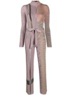 Missoni Patterned Knit Jumpsuit - Pink