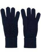 Barrie Knitted Logo Gloves - Blue