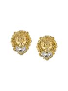 Gucci Lion Head Earrings - Gold