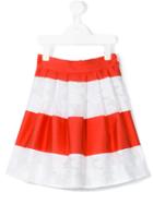 Dondup Kids - Striped Skater Skirt - Kids - Polyester - 8 Yrs, Red