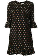 Diane Von Furstenberg Elly Printed Mini Dress - Black