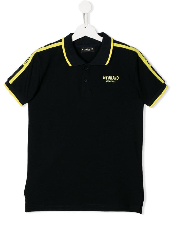 My Brand Kids Teen Logo Band Polo Shirt - Blue