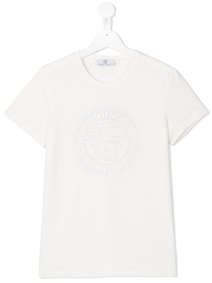 Young Versace Medusa T-shirt, Girl's, Size: 14 Yrs, White
