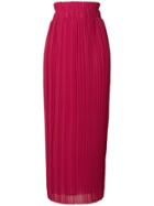 P.a.r.o.s.h. Long Flared Skirt - Pink & Purple