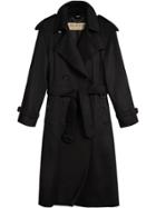 Burberry Cashmere Classic Trench Coat - Black