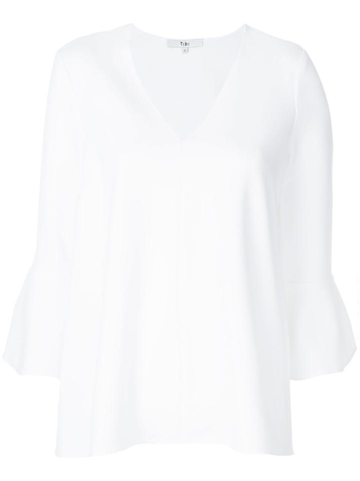 Tibi Flared Sleeve Blouse - White