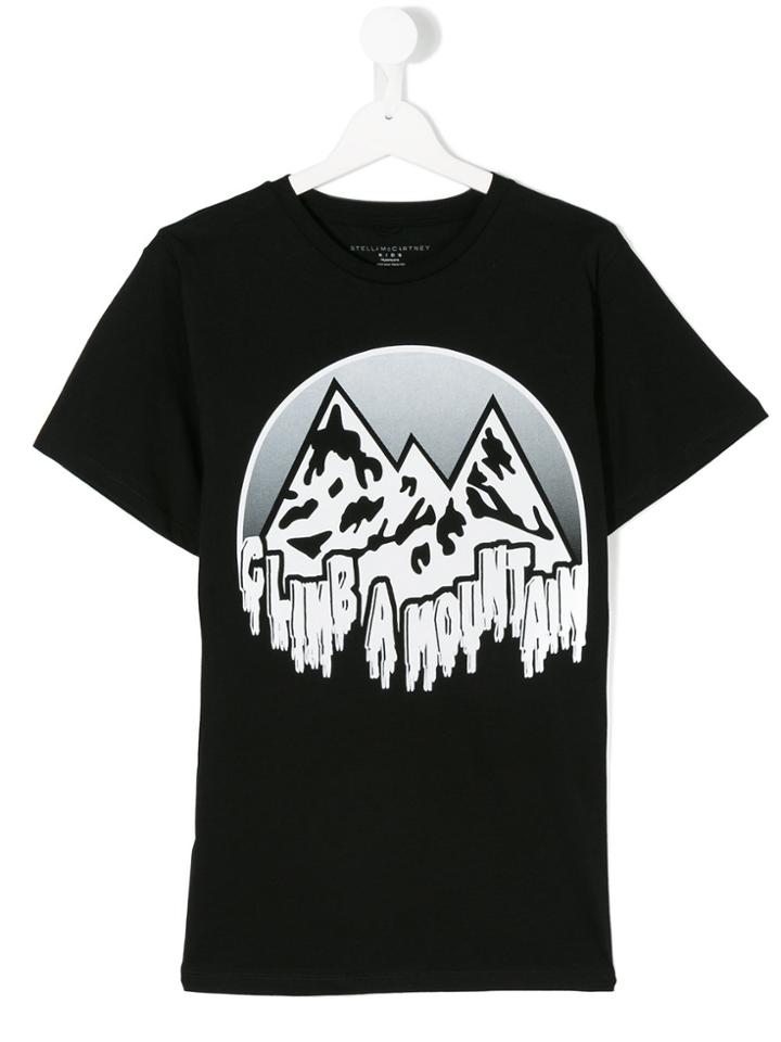 Stella Mccartney Kids Mountain Printed T-shirt - Black