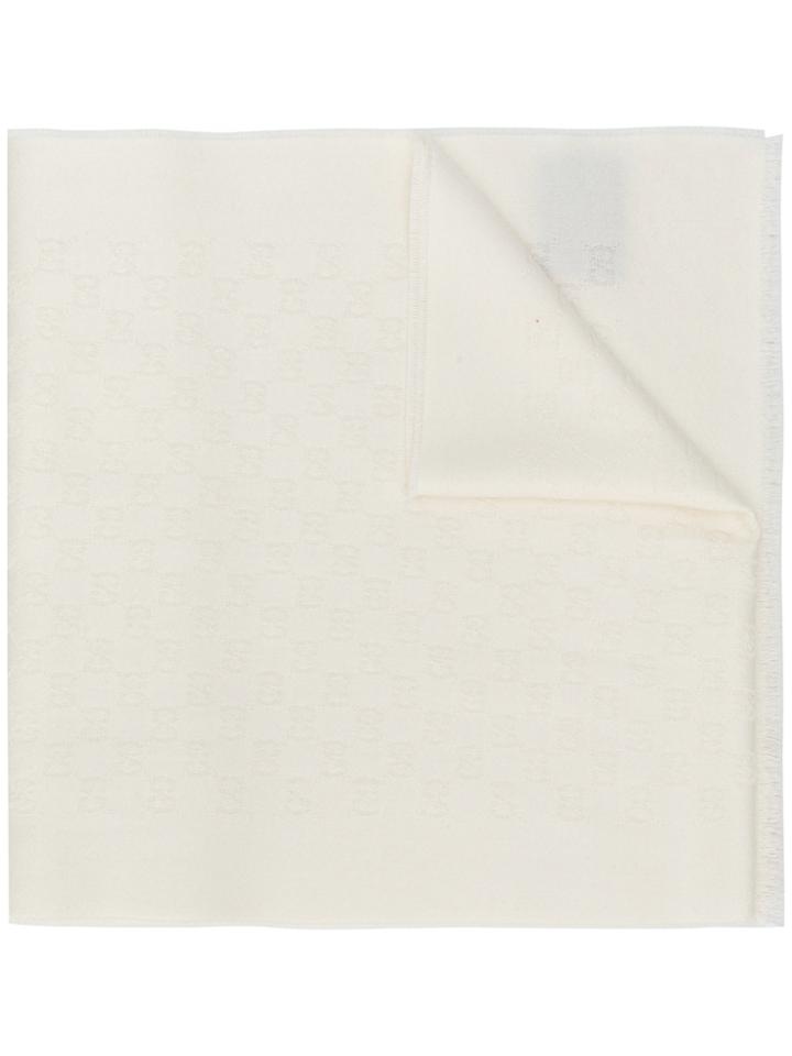 Gucci Gg Jacquard Scarf - White
