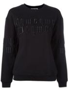 Mcq Alexander Mcqueen Logo Embroidered Sweatshirt, Women's, Size: Xs, Black, Cotton