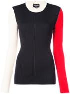 Calvin Klein 205w39nyc Colour Blocked Ribbed Top - Black