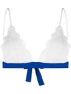 Marysia Contrast Bikini Top - White