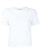 T By Alexander Wang Cropped T-shirt, Women's, Size: Xs, White, Cotton