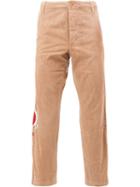 Gucci Embroidered Dragon Chinos - Neutrals