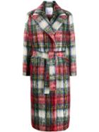 Giada Benincasa Belted Plaid Coat - White