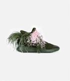Christopher Kane Feather Safety Buckle High-top Sneakers