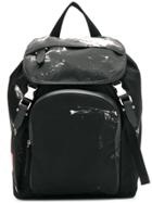 Neil Barrett Printed Flap Pocket Backpack - Black