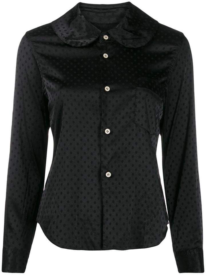 Comme Des Garçons Comme Des Garçons Polka-dot Pattern Shirt - Black