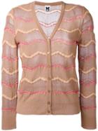 M Missoni Buttoned Cardigan, Women's, Size: 38, Brown, Cotton/polyamide/metallic Fibre