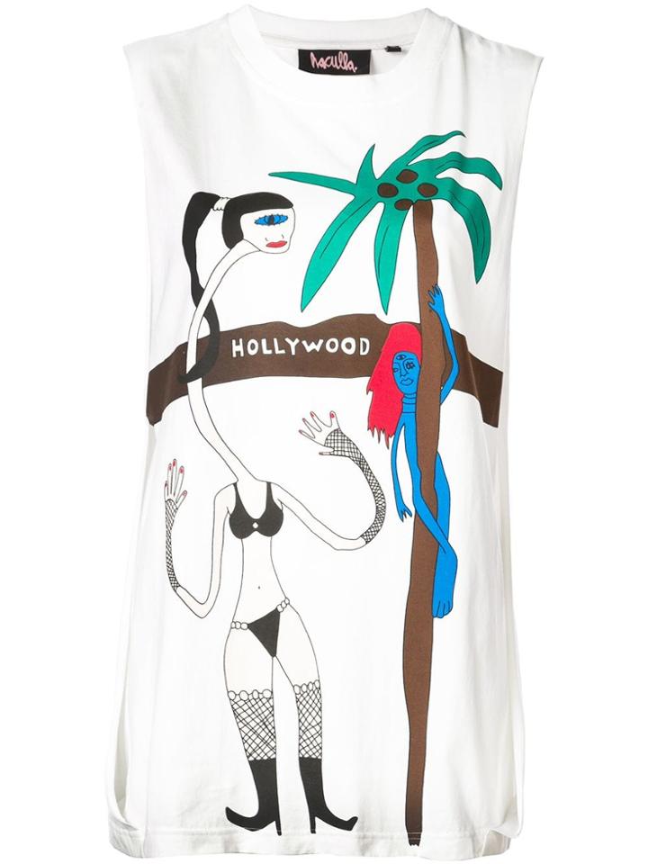 Haculla Printed Tank Top - White