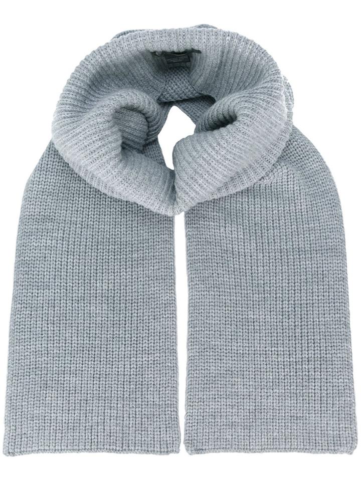 Barbara Bui Ribbed Knitted Scarf - Grey