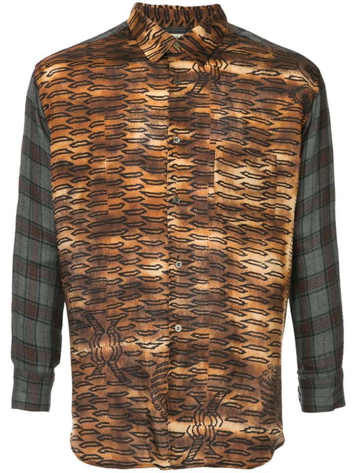 Comme Des Garçons Pre-owned Plaid Artistic Shirt - Brown