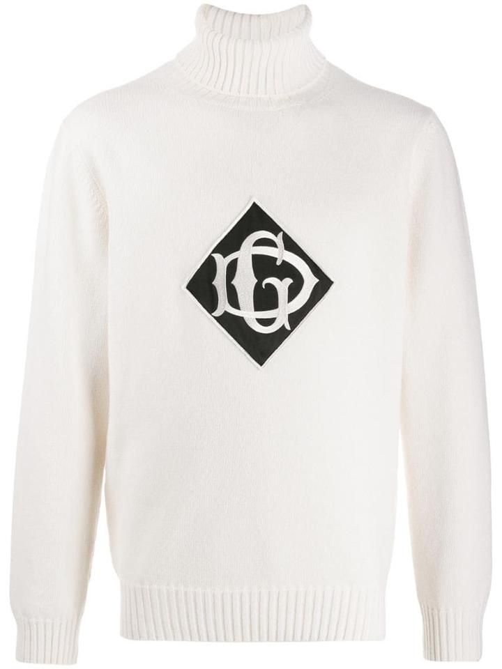 Dolce & Gabbana Dg Logo Patch Jumper - White