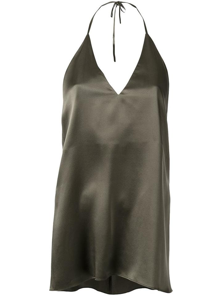 Christopher Esber 'high' Halter Top, Women's, Size: 8, Green, Silk