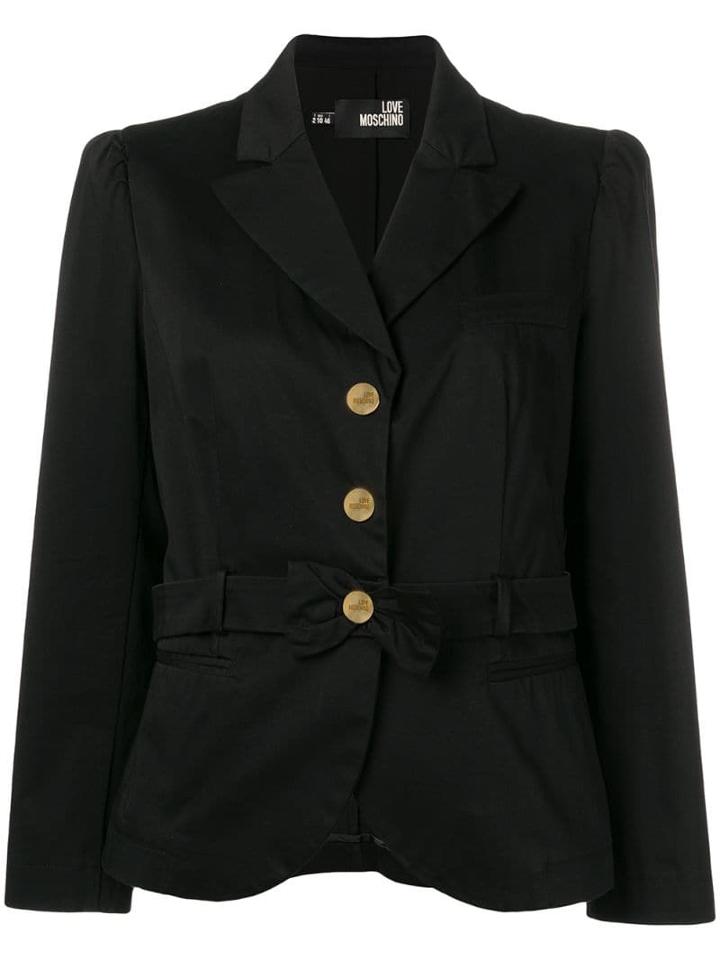 Moschino Pre-owned 2000's Bow Detail Jacket - Black
