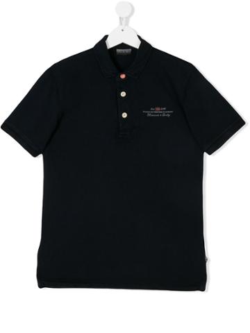 Napapjiri Kids Logo Polo Shirt - Blue