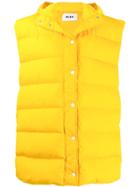 Msgm Sleeveless Puffer Jacket - Yellow