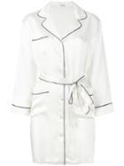P.a.r.o.s.h. Belted Shirt Dress, Women's, Size: Medium, White, Silk