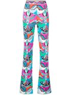 Emilio Pucci Psychedelic Print Flared Trousers - Blue