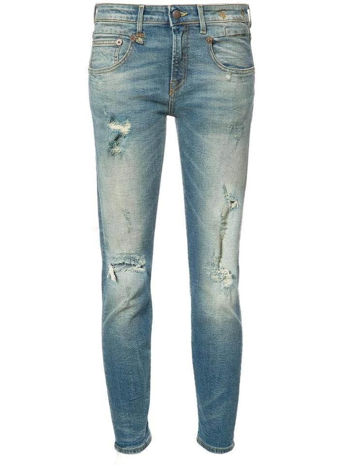 R13 Distressed Skinny Jeans, Women's, Size: 29, Cotton