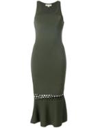 Michael Michael Kors - Peplum Midi Dress - Women - Nylon/viscose - S, Green, Nylon/viscose