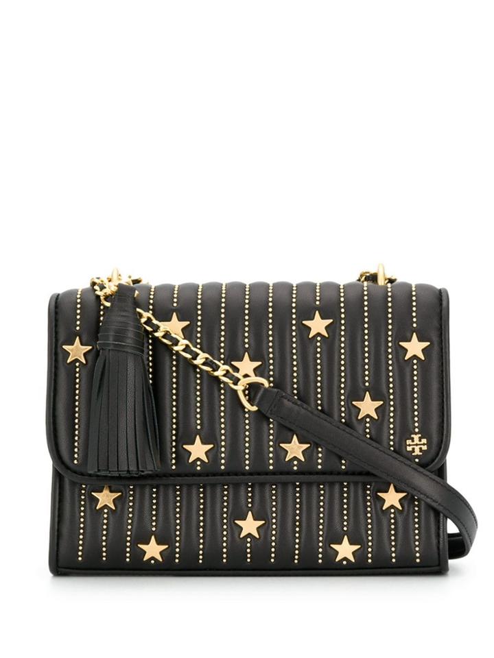 Tory Burch Studded Shoulder Bag - Black