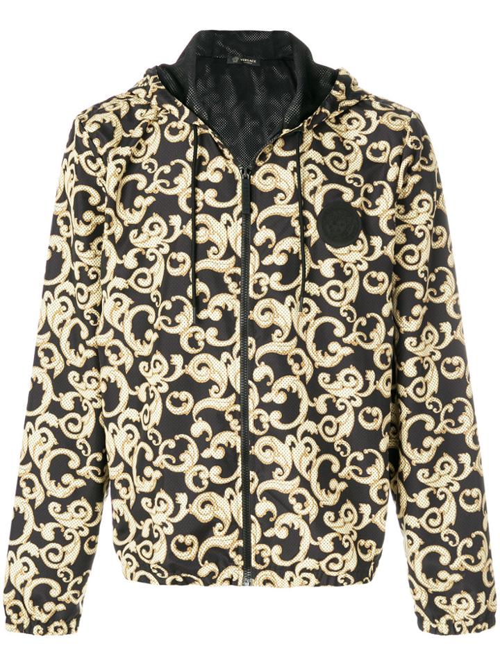Versace Barocco Print Jacket - Black