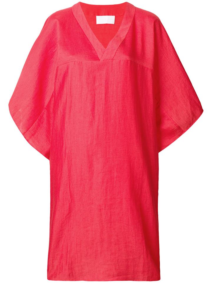Reality Studio V-neck Shift Dress - Pink & Purple