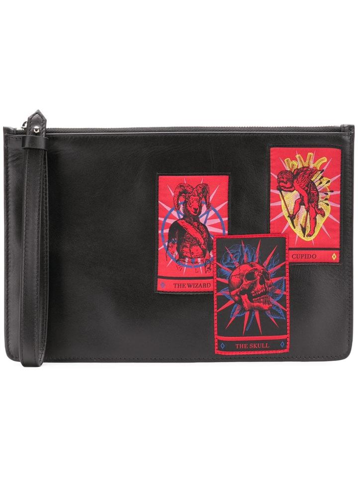 Marcelo Burlon County Of Milan Tarot Clutch Bag - Black