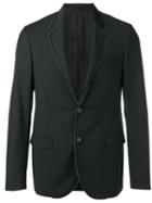 Lanvin Grosgrain Trimmed Blazer, Men's, Size: 48, Blue, Mohair/wool/cupro