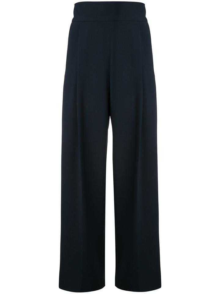 H Beauty & Youth - High-rise Cropped Trousers - Women - Polyester/triacetate - S, Blue, Polyester/triacetate