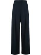 H Beauty & Youth - High-rise Cropped Trousers - Women - Polyester/triacetate - S, Blue, Polyester/triacetate